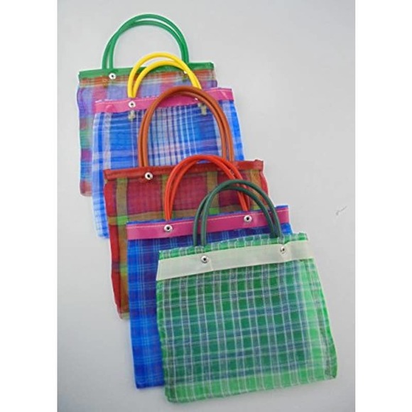 Mexican Mesh Shopping Bags Childrens 7 X 7.5 Mexican Candy Bags 1 Set 5 pc - Picture 1 of 1